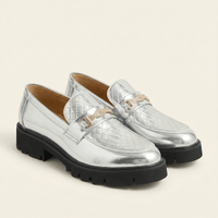 Unisex Metallic Platform Loafer