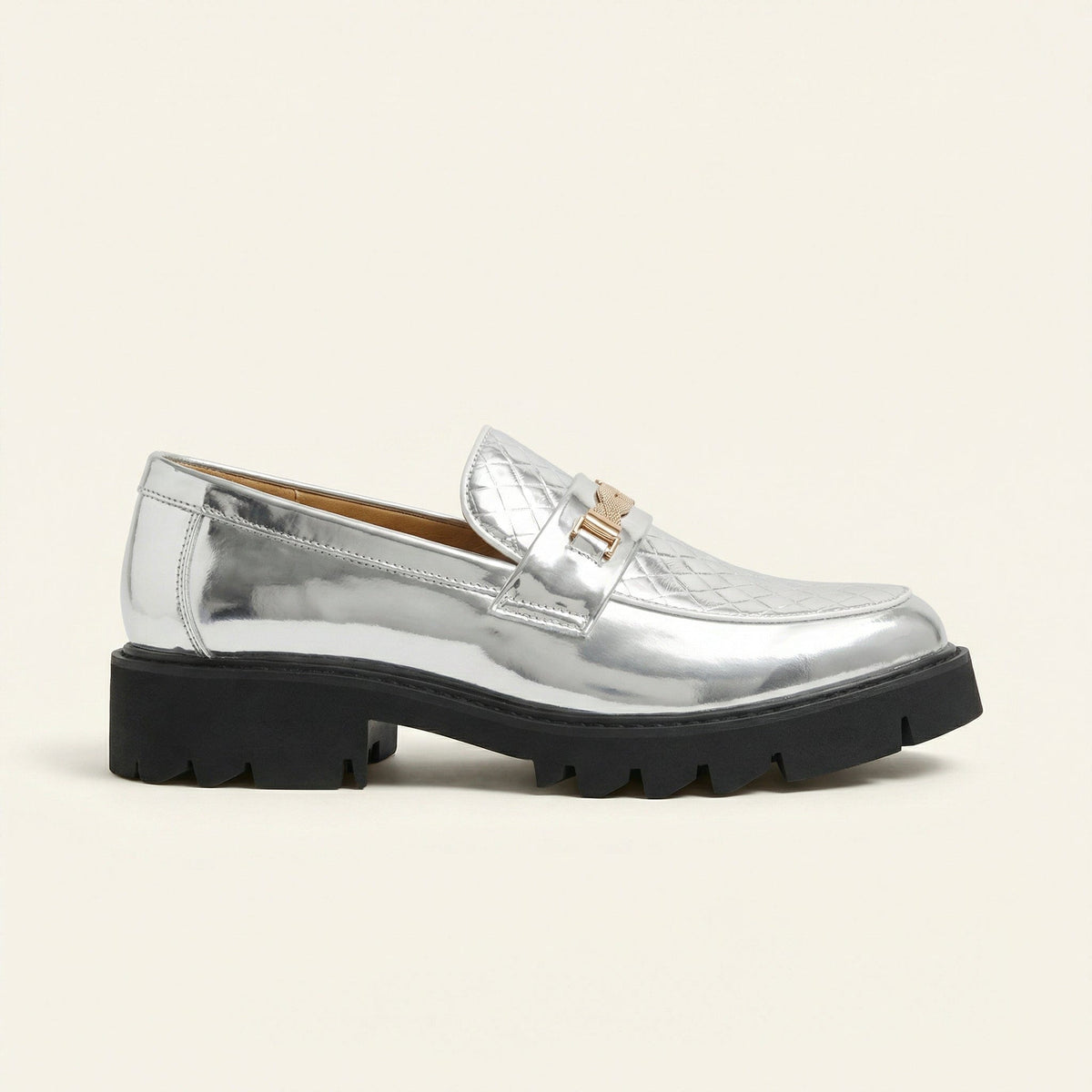 Unisex Metallic Platform Loafer
