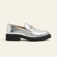 Unisex Metallic Platform Loafer
