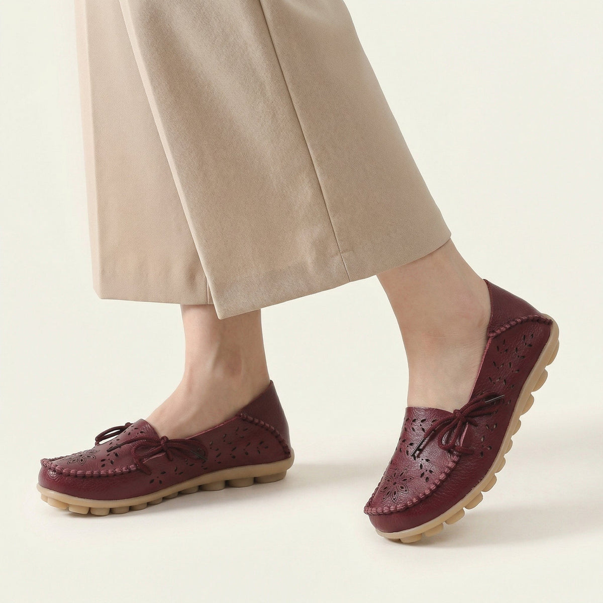 Women's Perforated Lace-Up Driving Loafer