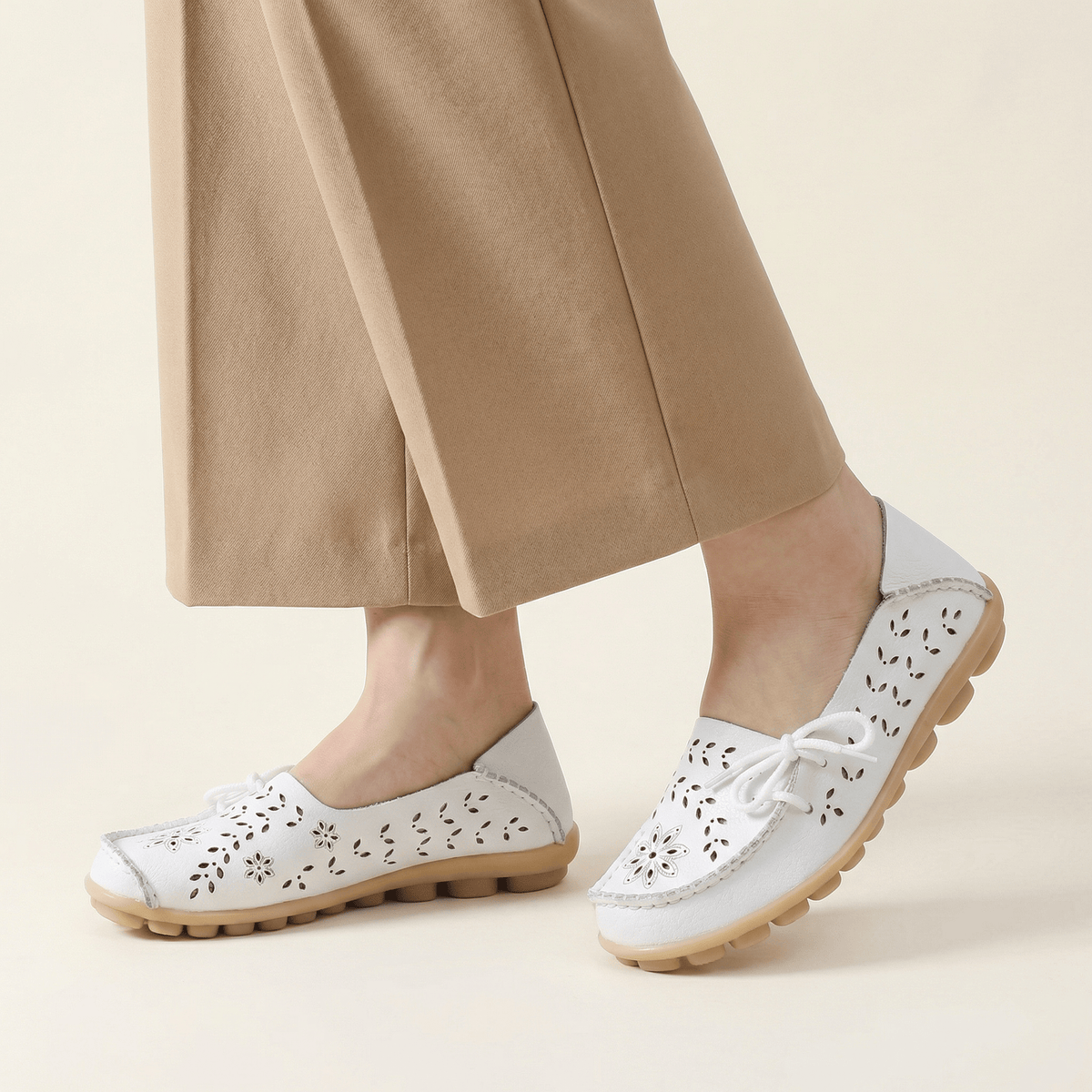 Women's Perforated Lace-Up Driving Loafer