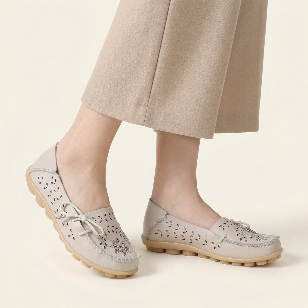 Women's Perforated Lace-Up Driving Loafer