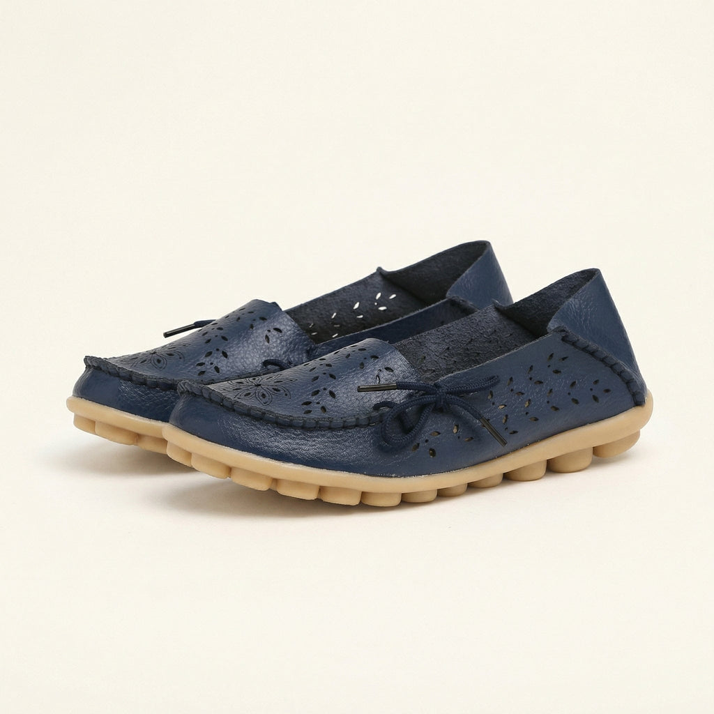 Women's Perforated Lace-Up Driving Loafer