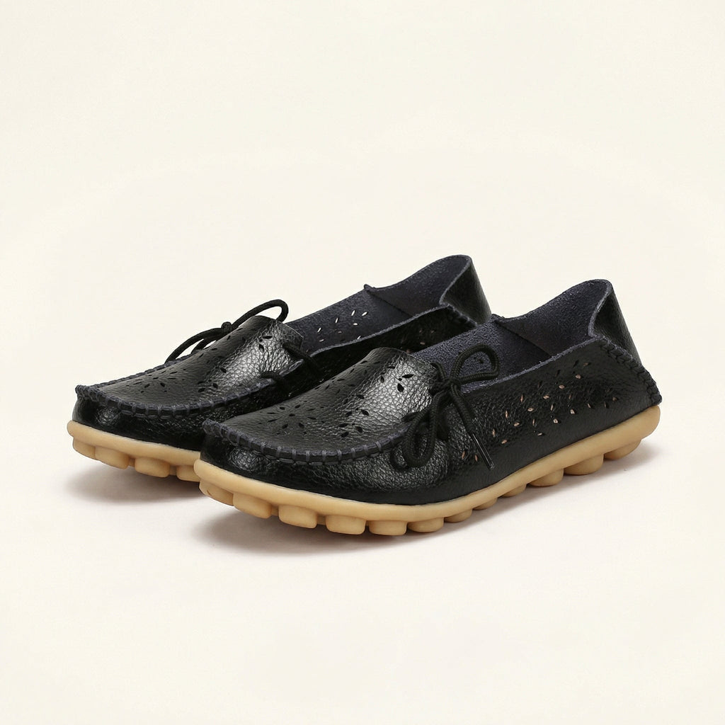 Women's Perforated Lace-Up Driving Loafer