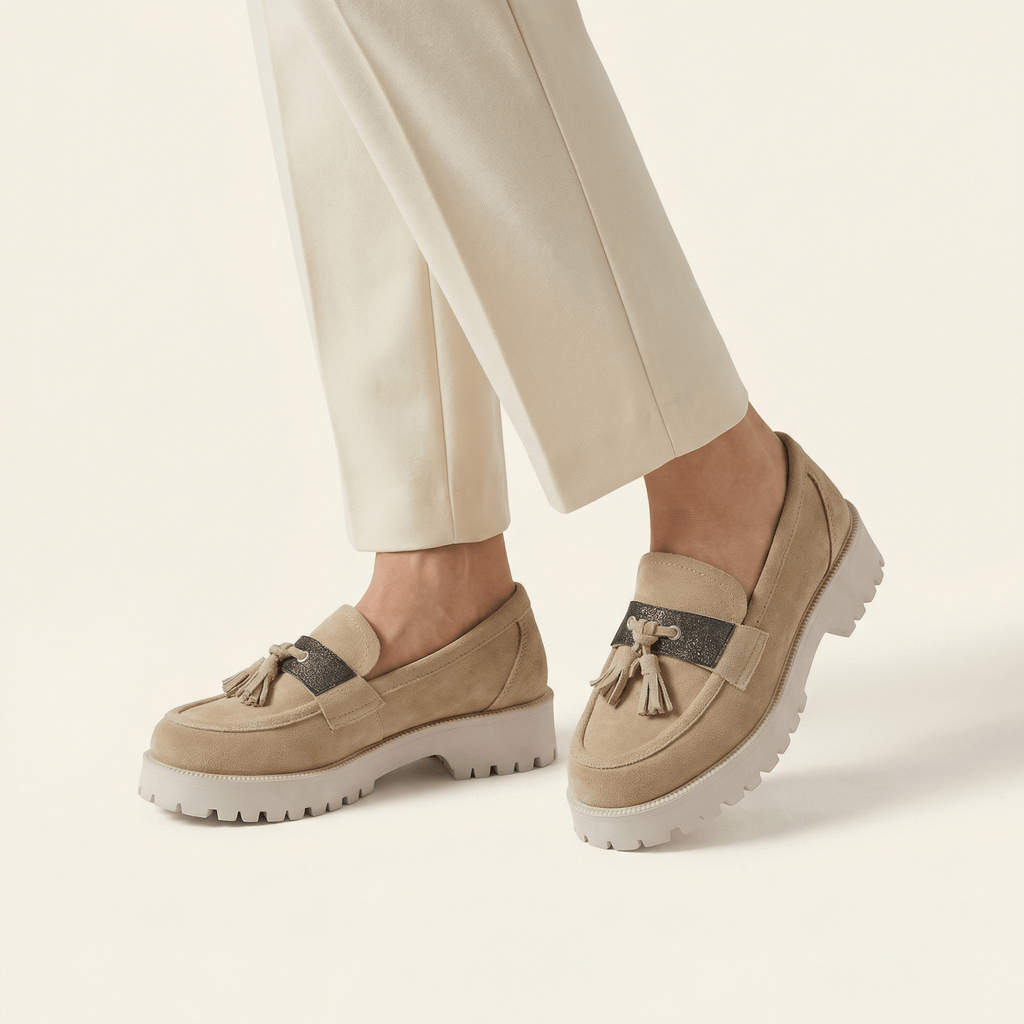 Women's Suede Platform Tassel Loafer
