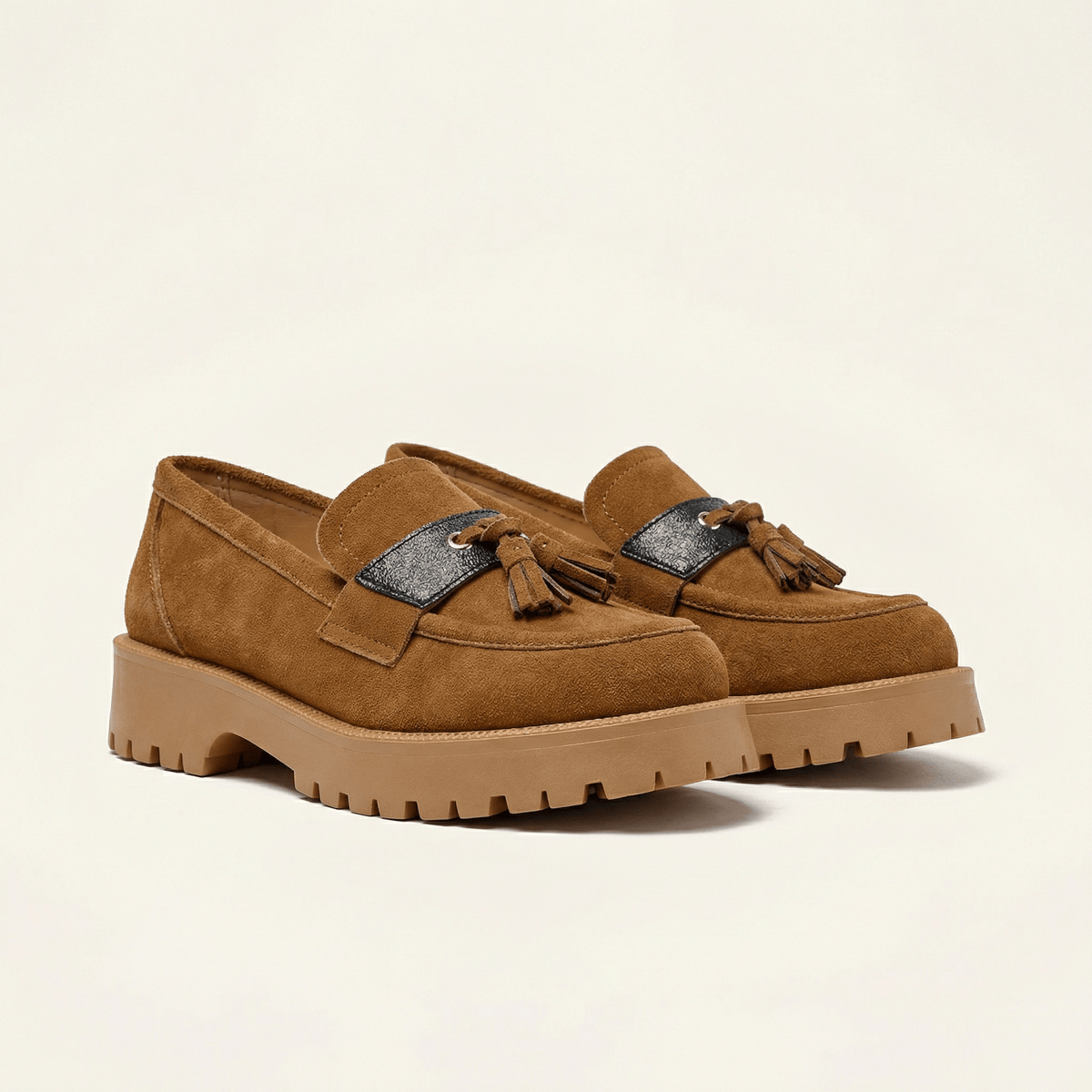 Women's Suede Platform Tassel Loafer