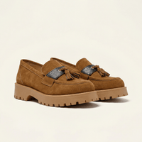 Women's Suede Platform Tassel Loafer