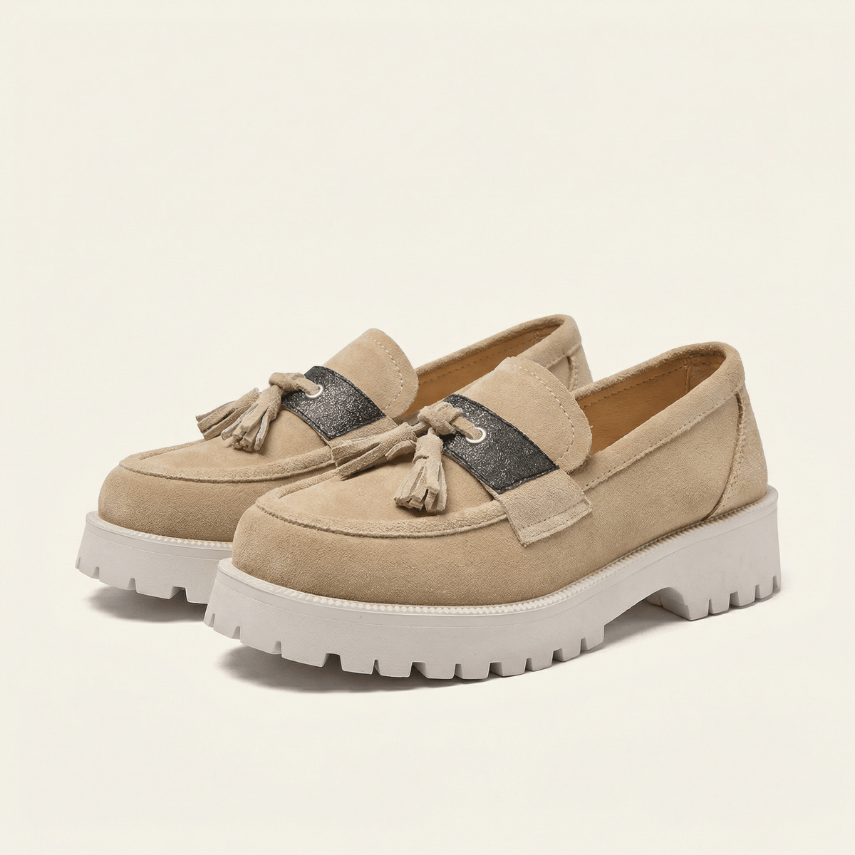 Women's Suede Platform Tassel Loafer
