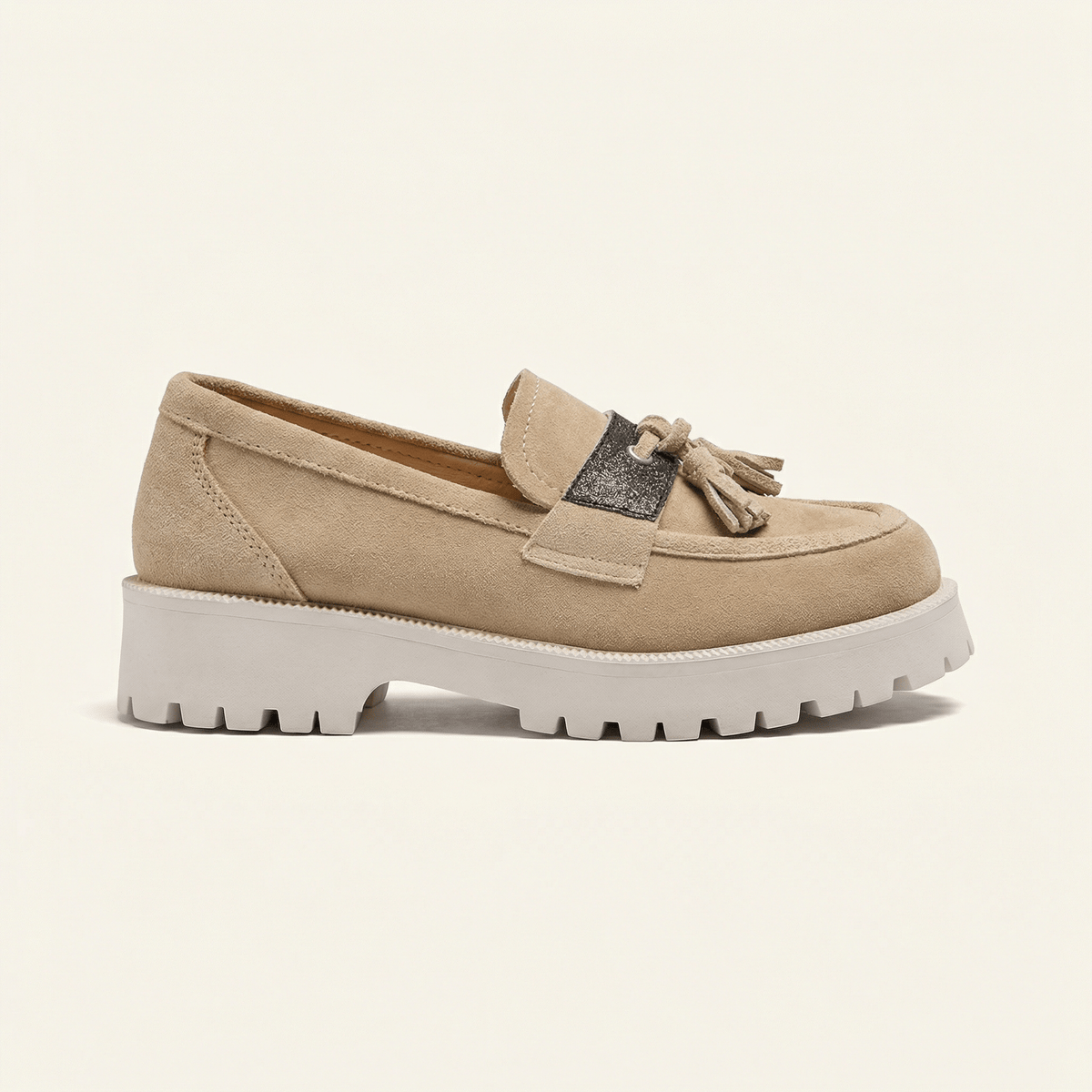 Women's Suede Platform Tassel Loafer