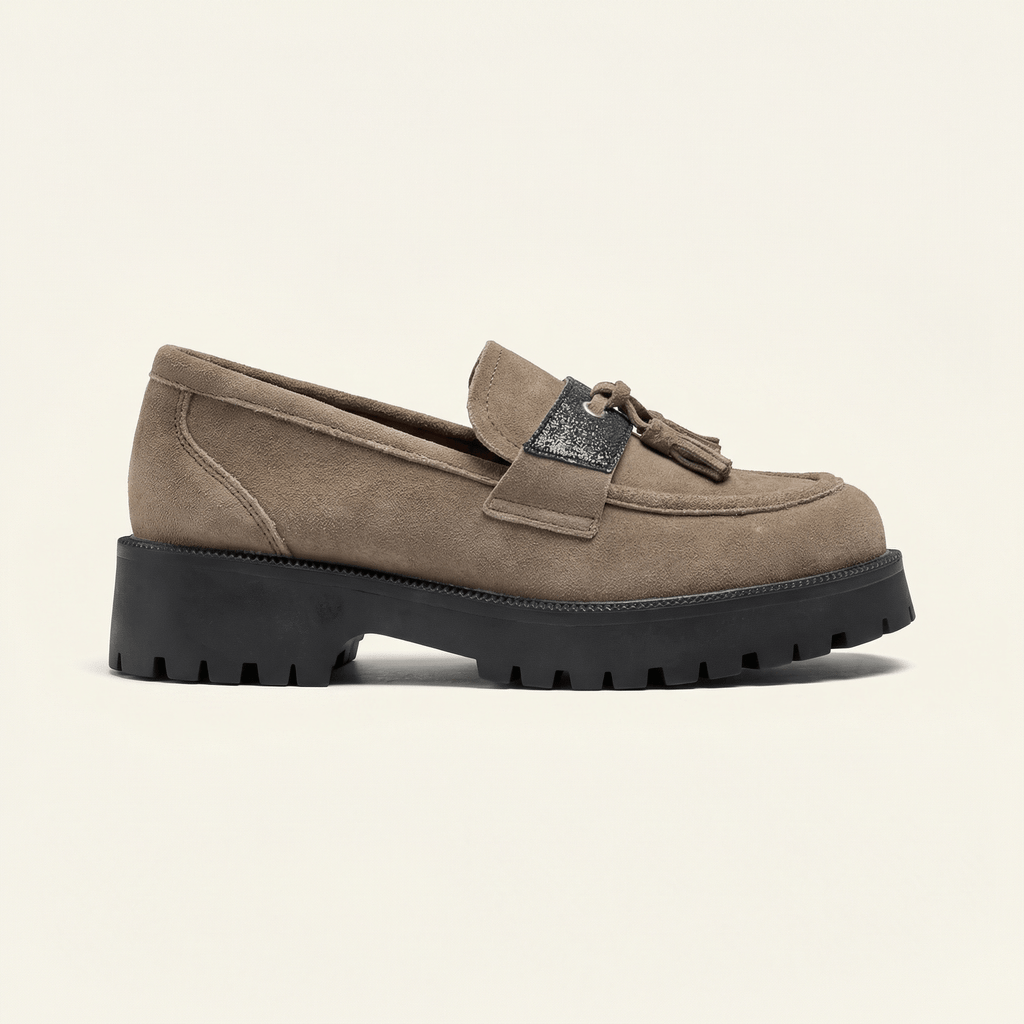 Women's Suede Platform Tassel Loafer