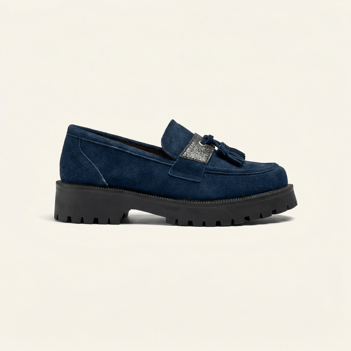 Women's Suede Platform Tassel Loafer