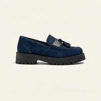 Women's Suede Platform Tassel Loafer