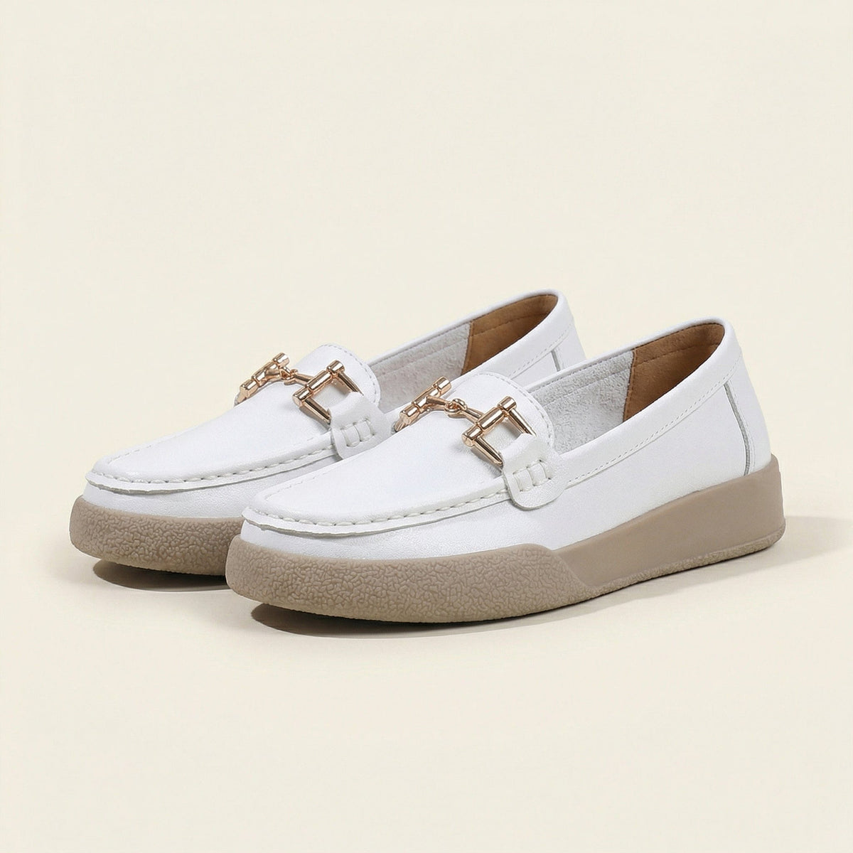 Women's Solid Leather Bit Loafer