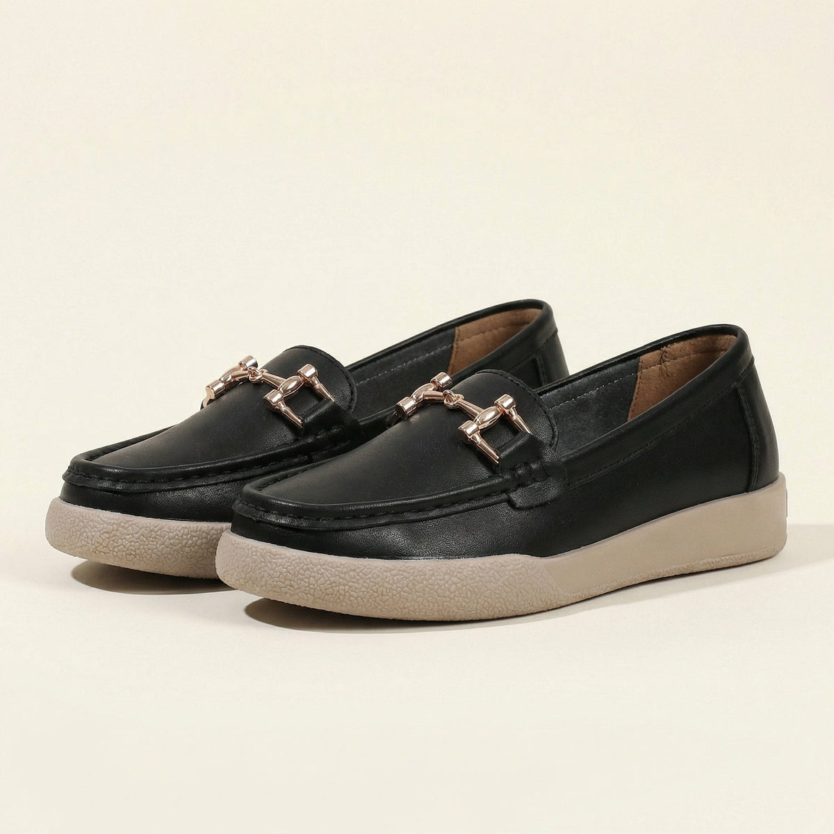 Women's Solid Leather Bit Loafer