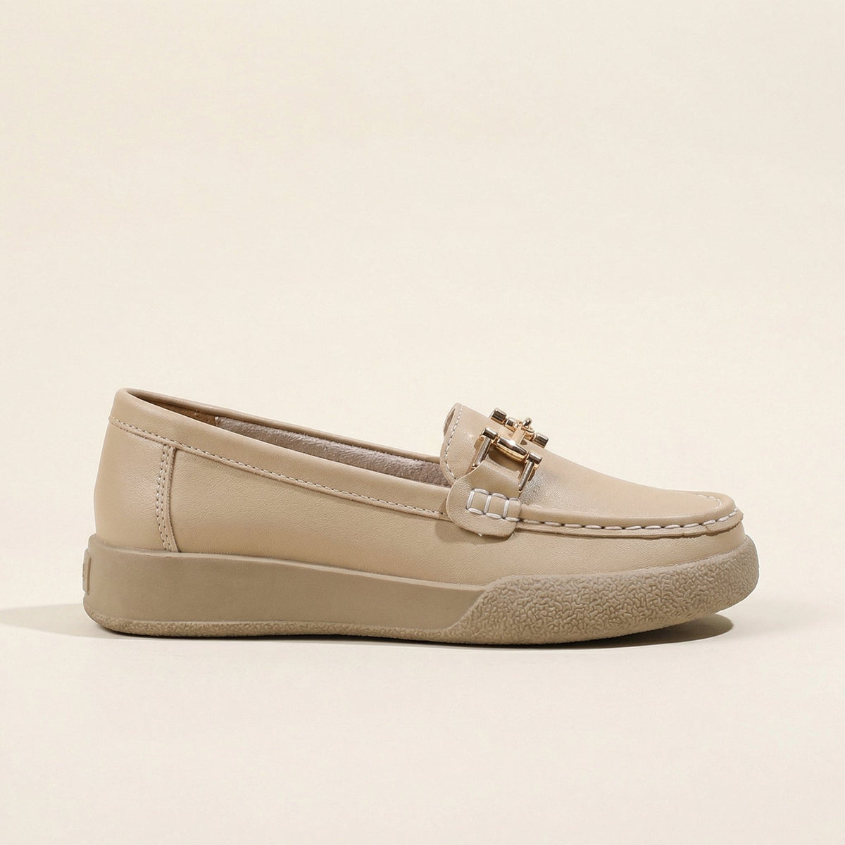 Women's Solid Leather Bit Loafer