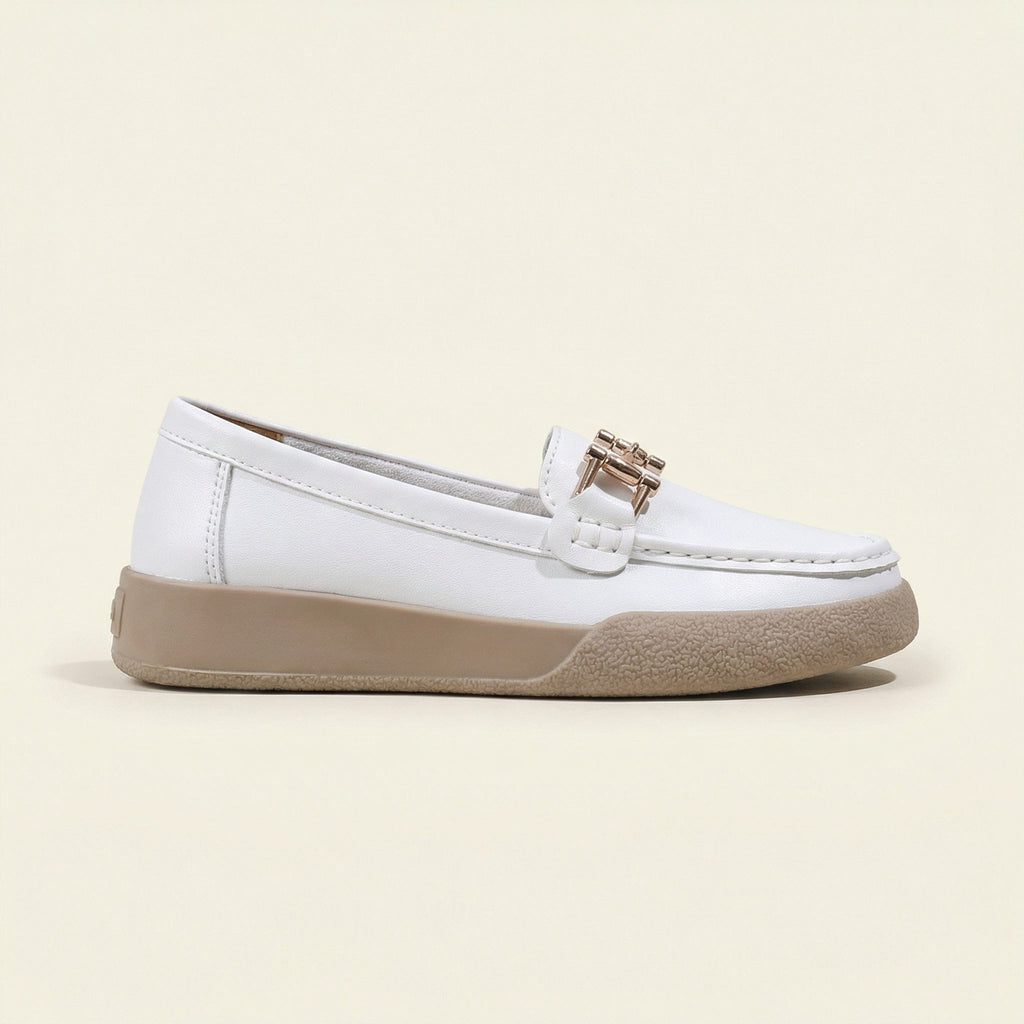 Women's Solid Leather Bit Loafer