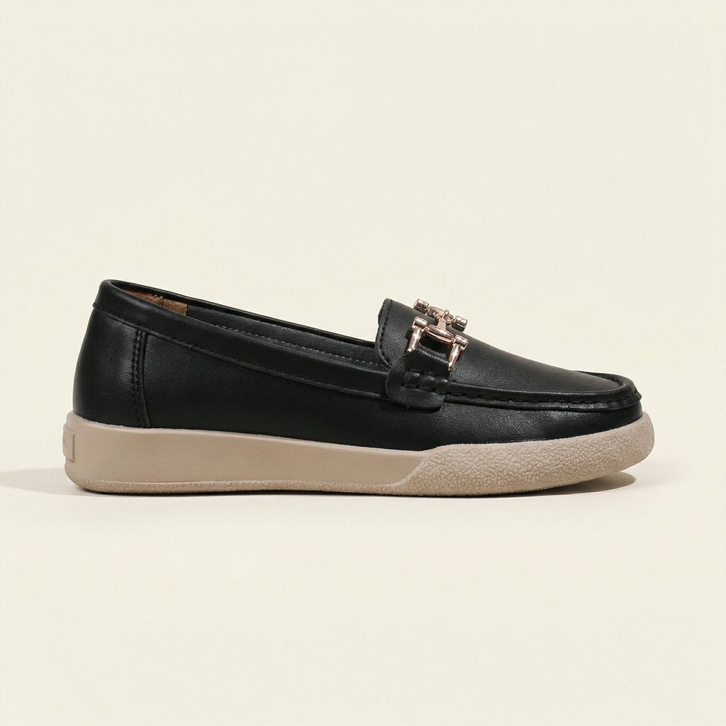 Women's Solid Leather Bit Loafer