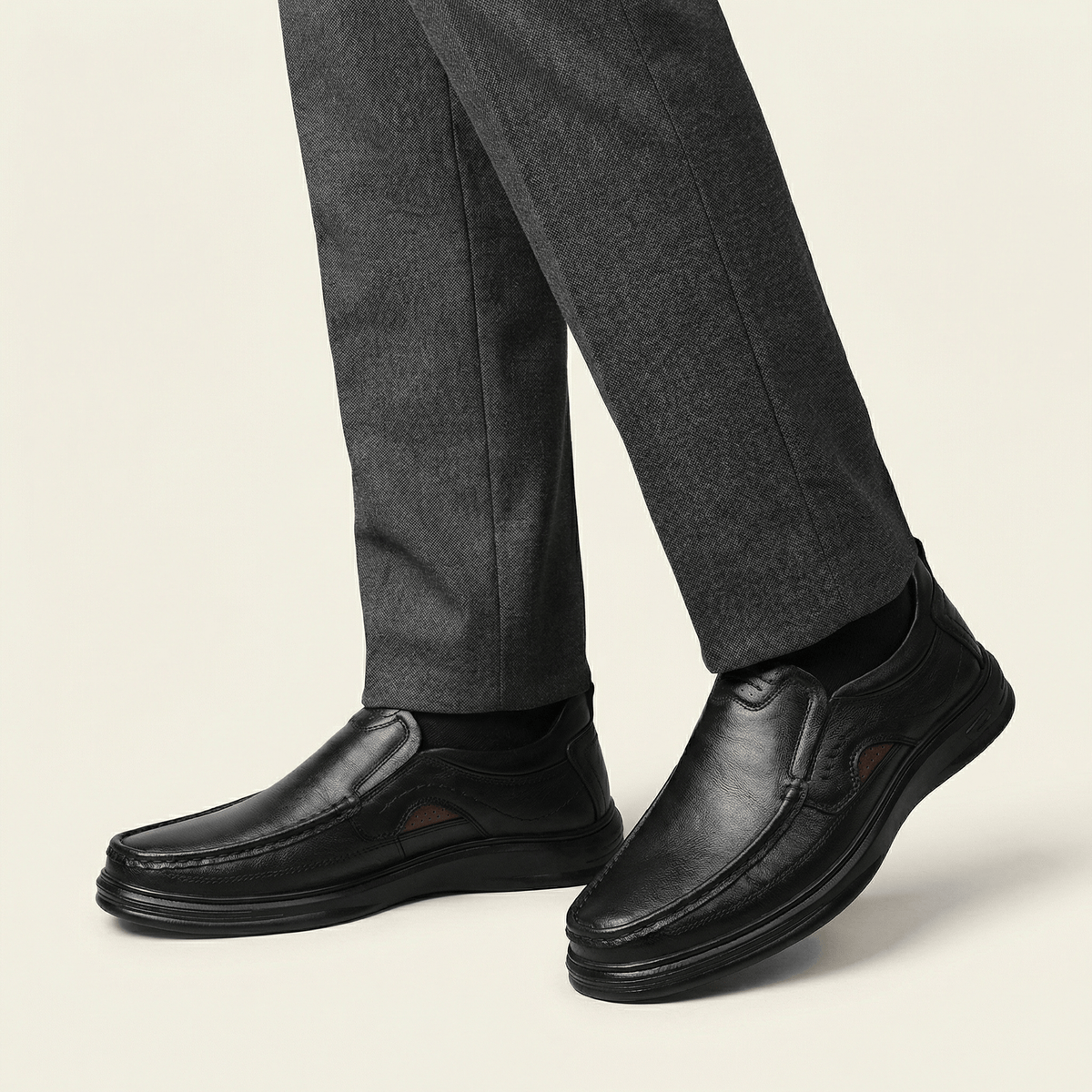 Men's Chunky-Sole Leather Comfort Loafer