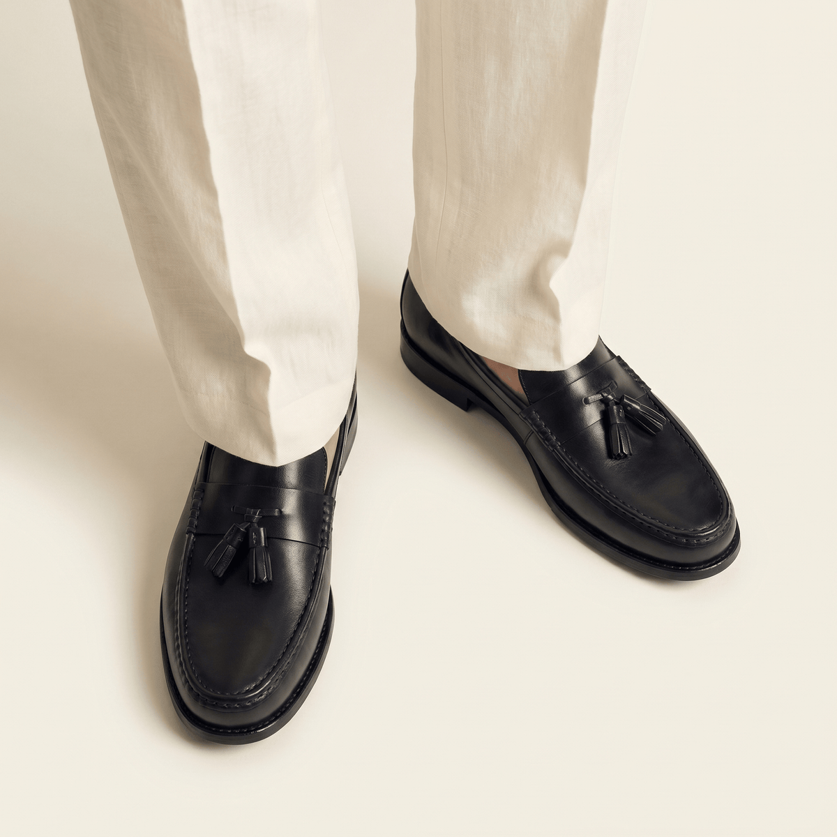 Smooth Leather Dress Tassel Loafer