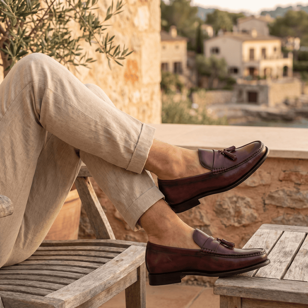 Smooth Leather Dress Tassel Loafer