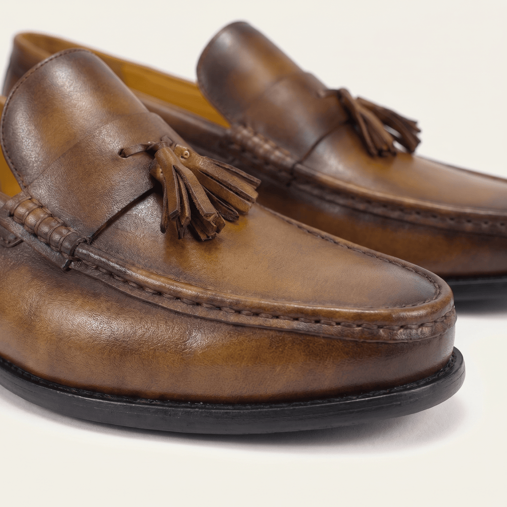 Smooth Leather Dress Tassel Loafer