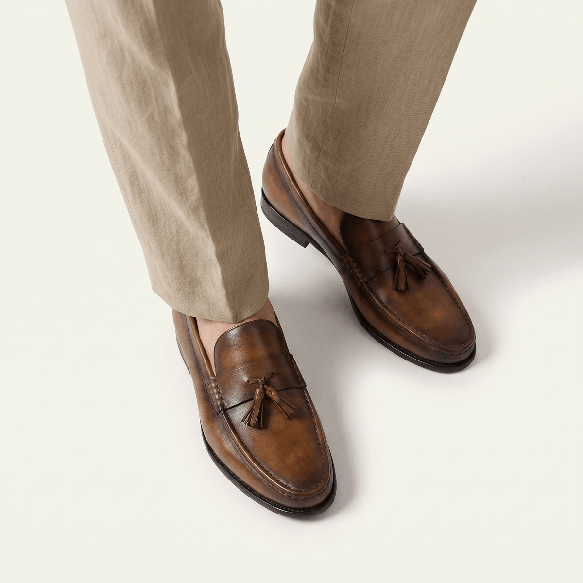 Smooth Leather Dress Tassel Loafer