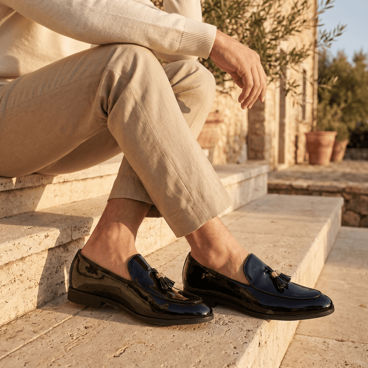 Patent Leather Dress Tassel Loafer