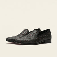 Men's Star-Embossed Leather Dress Loafer