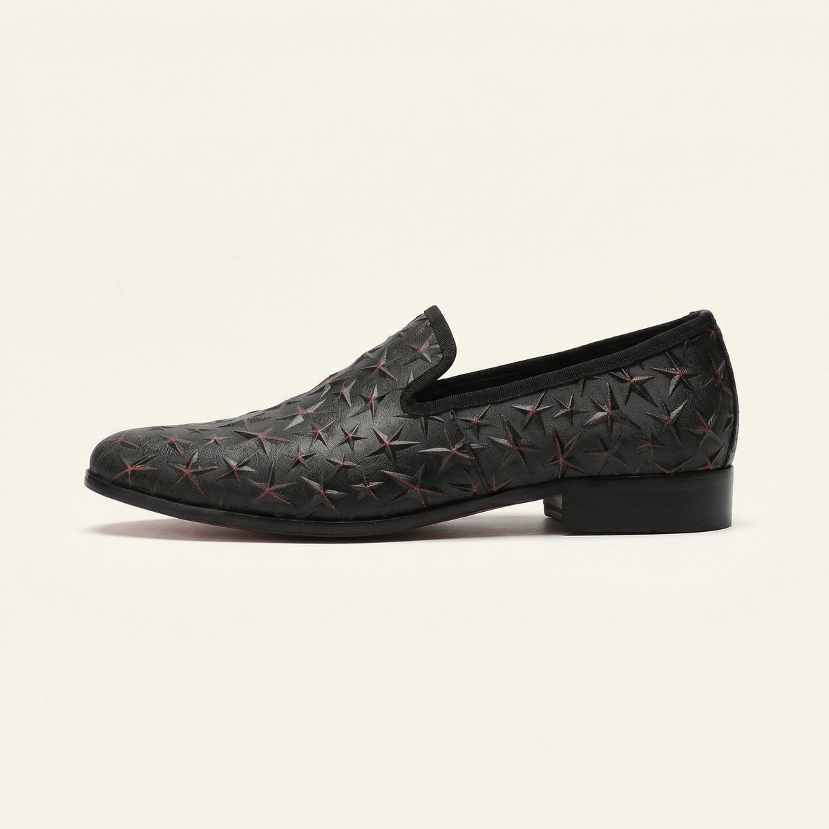 Men's Star-Embossed Leather Dress Loafer