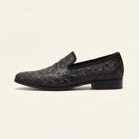 Men's Star-Embossed Leather Dress Loafer