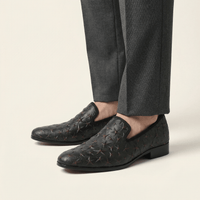 Men's Star-Embossed Leather Dress Loafer