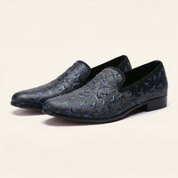 Men's Star-Embossed Leather Dress Loafer