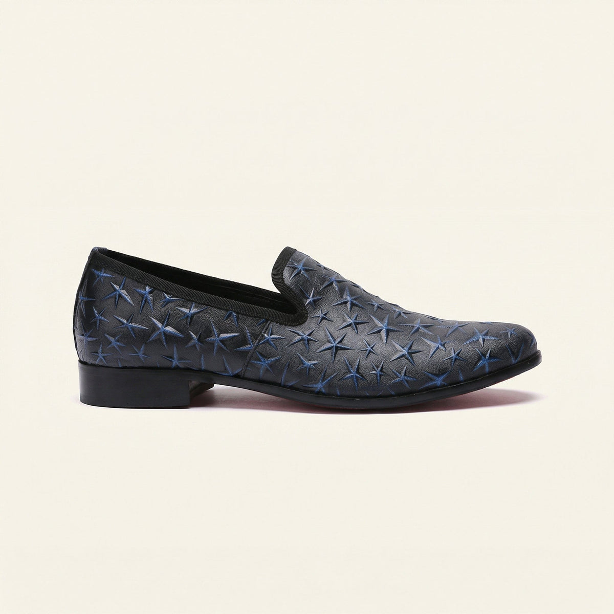 Men's Star-Embossed Leather Dress Loafer