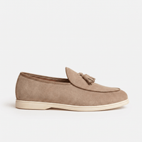 Men's White-Sole Suede Tassel Loafer