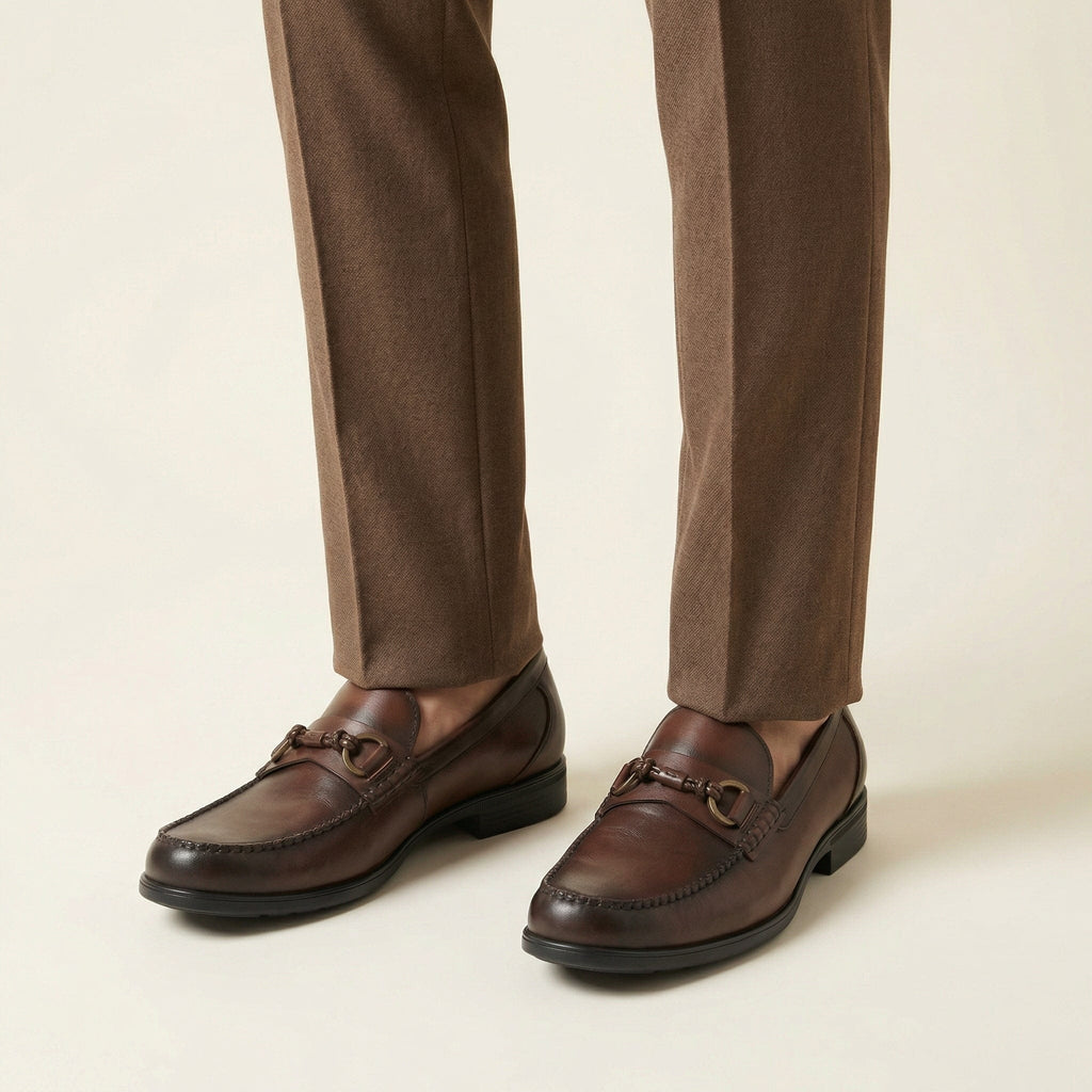Men's Patina Leather Bit Loafer