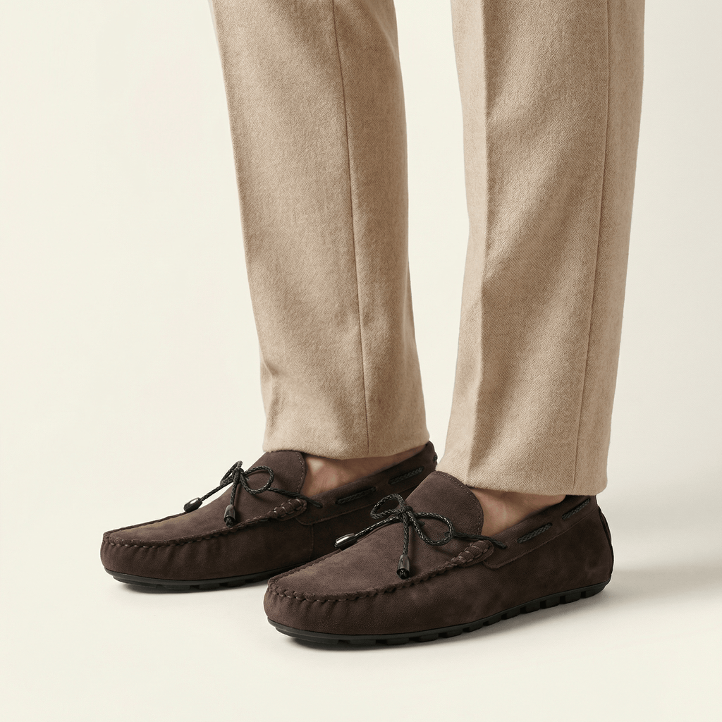 Men's Microsuede Lace-Up Loafer