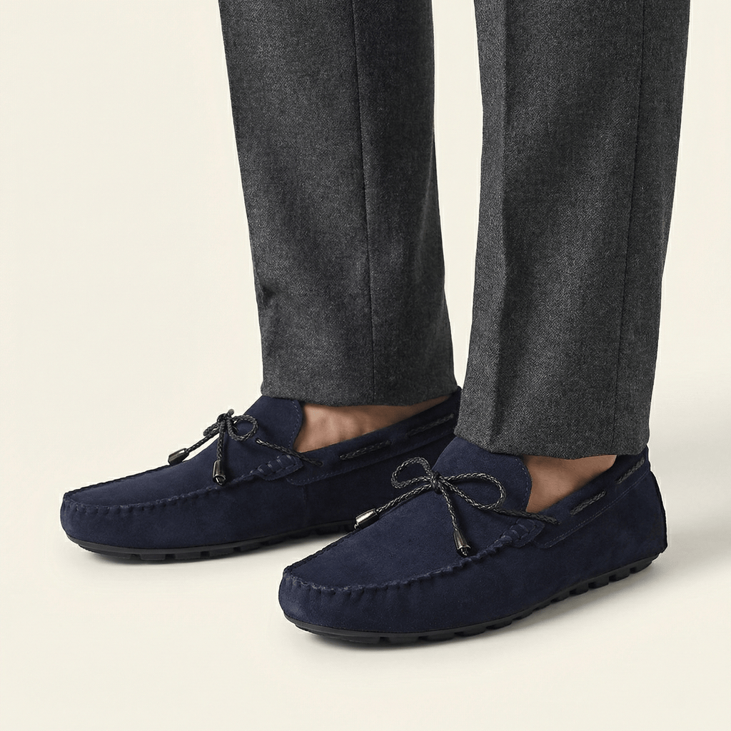 Men's Microsuede Lace-Up Loafer