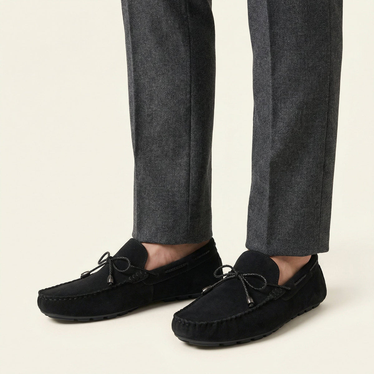 Men's Microsuede Lace-Up Loafer