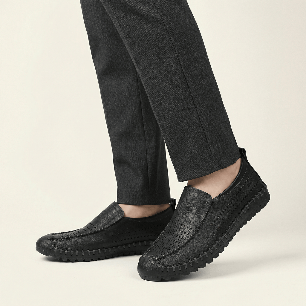 Men's Soft Perforated Leather Driving Loafer