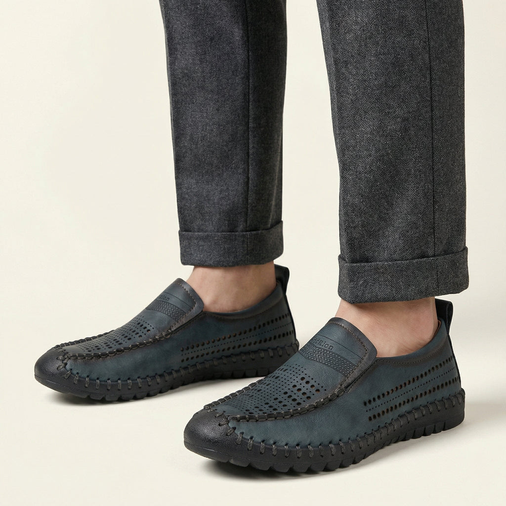 Men's Soft Perforated Leather Driving Loafer