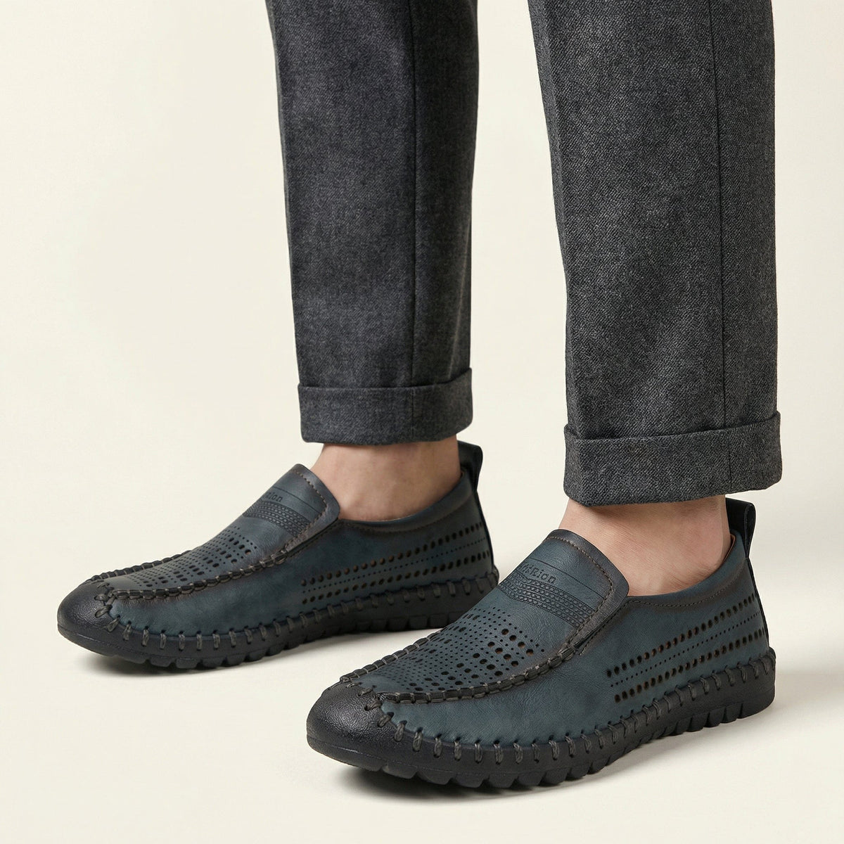 Men's Soft Perforated Leather Driving Loafer