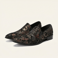 Men's Oriental Embroidered Fabric Loafer