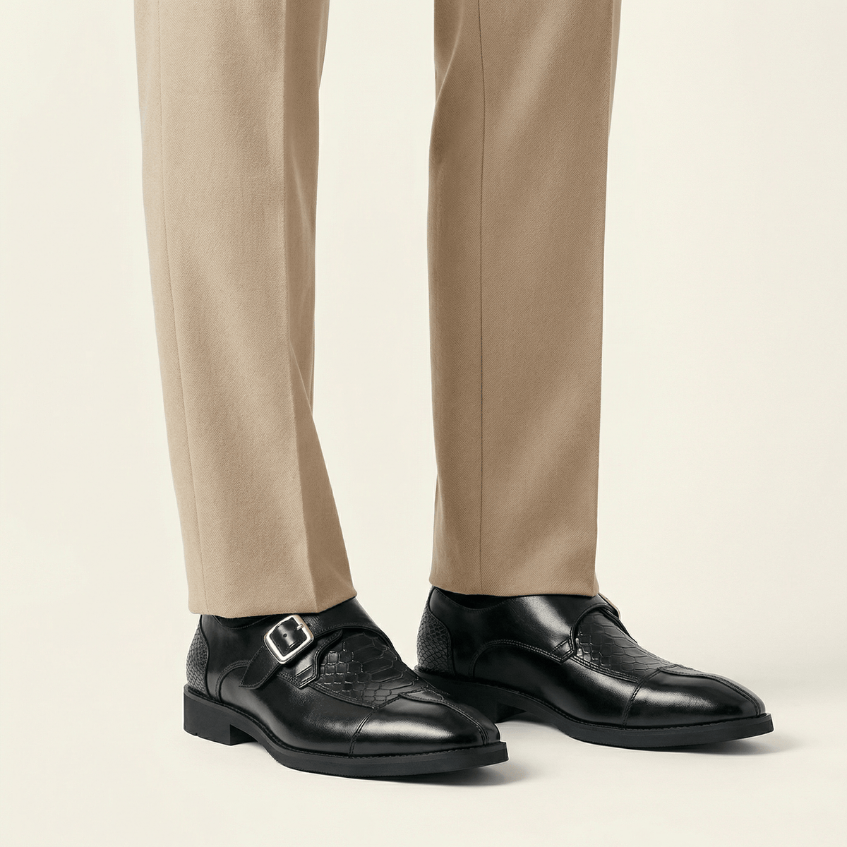 Men's Dress Loafer with Decorative Buckle