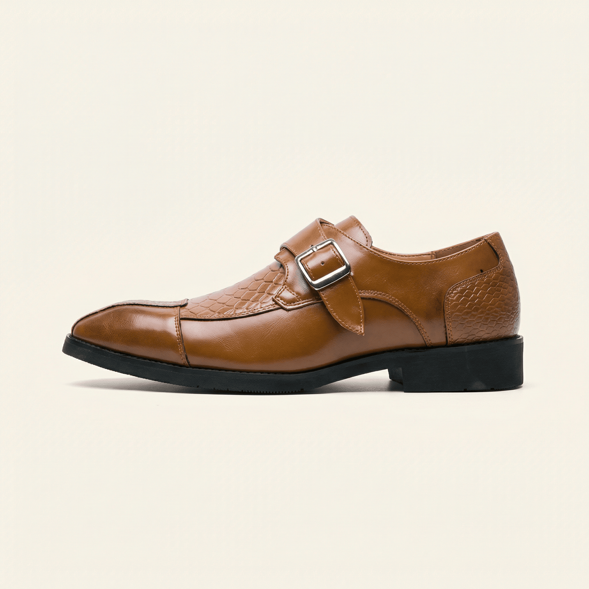 Men's Dress Loafer with Decorative Buckle