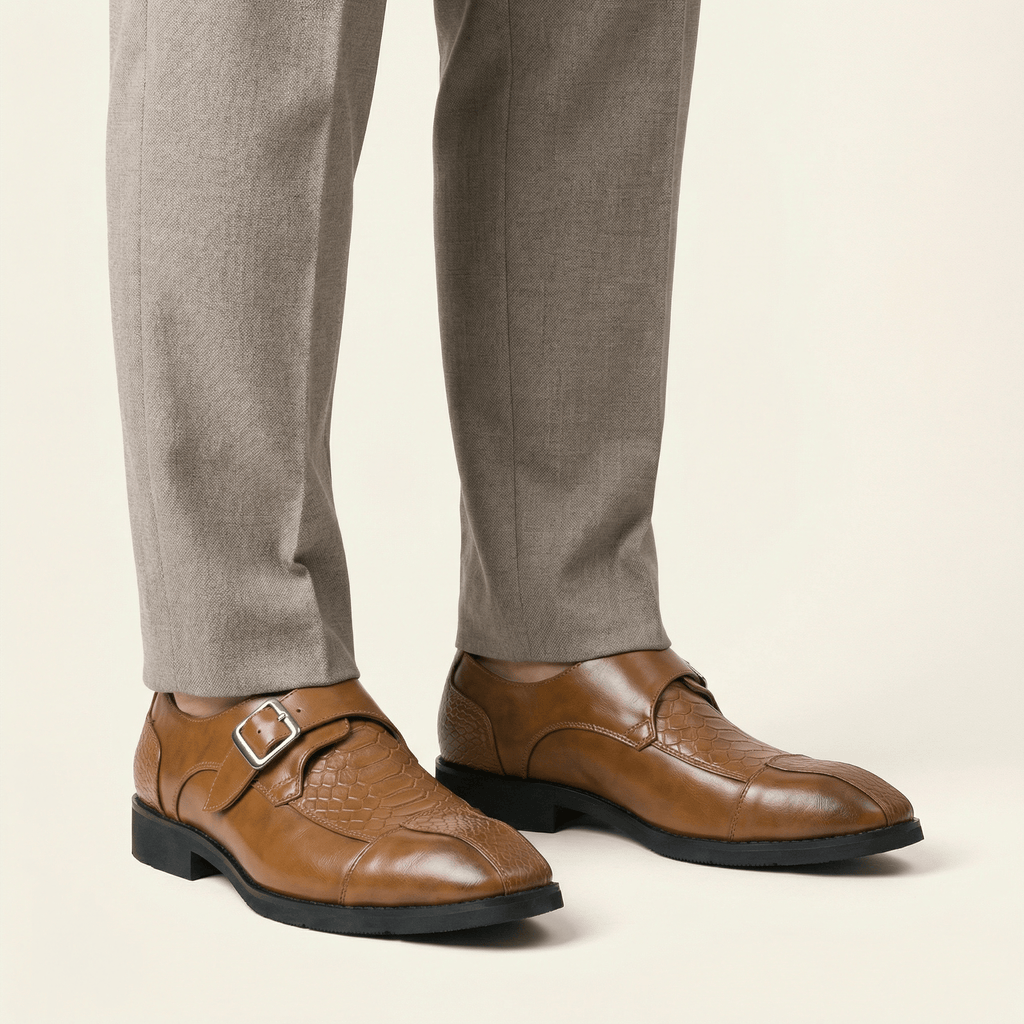 Men's Dress Loafer with Decorative Buckle