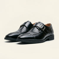 Men's Dress Loafer with Decorative Buckle