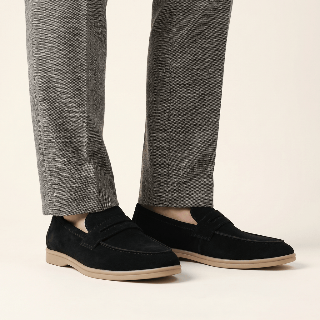 Men's Minimalist Calf Suede Penny Loafer