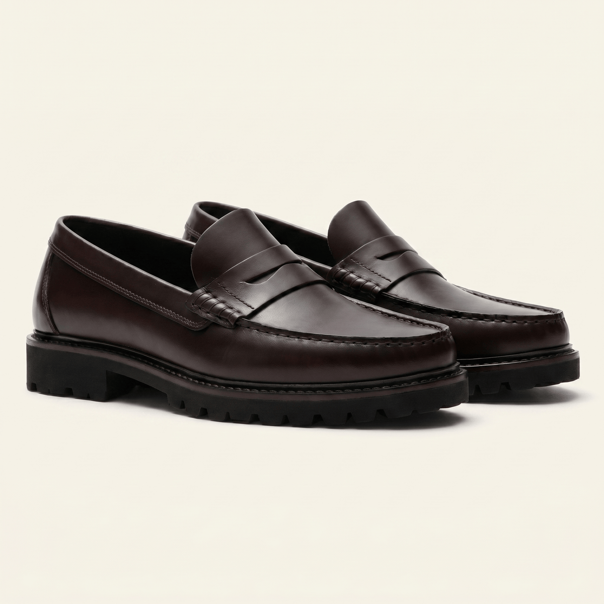 Men's Lug Sole Leather Penny Loafer