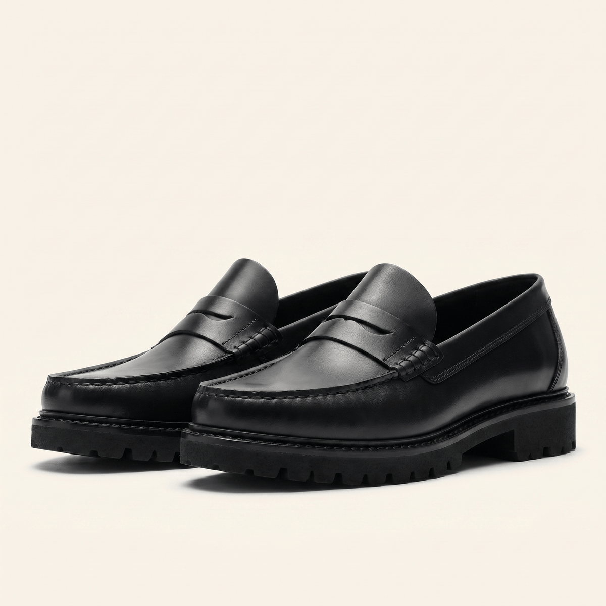 Men's Lug Sole Leather Penny Loafer