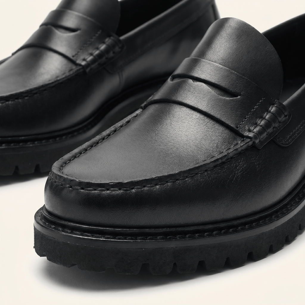 Men's Lug Sole Leather Penny Loafer